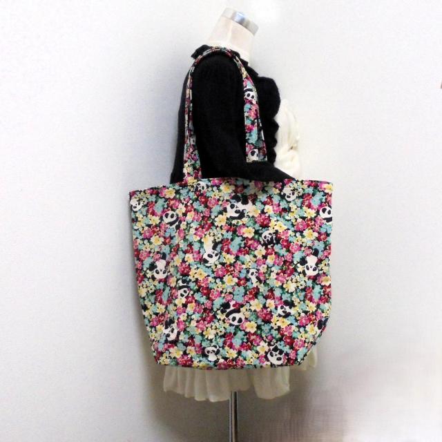 【Dカン】【LL】◆エコバッグ サブバッグ◆花かくれんぼパンダ < 女性ファッション 【Dカン】【LL】◆エコバッグ サブバッグ◆花かくれんぼパンダ < 女性ファッションの