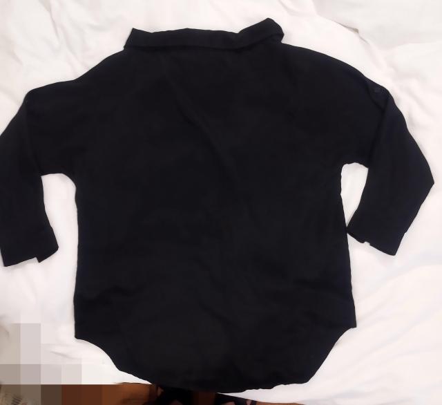 philter 黒 サテン ビック 抜き衿シャツ ボーイフレンドシャツ < 女性ファッション  philter 黒 サテン ビック 抜き衿シャツ ボーイフレンドシャツ < 女性ファッションの
