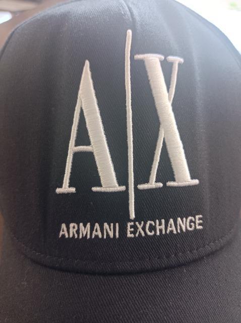 ARMANIEXCHANGE★AX白刺繍デカロゴキャップ帽子★男女OK★カッコイイ★黒白★アルマーニエクスチェンジ★ < 男性ファッション  ARMANIEXCHANGE★AX白刺繍デカロゴキャップ帽子★男女OK★カッコイイ★黒白★アルマーニエクスチェンジ★ < 男性ファッションの