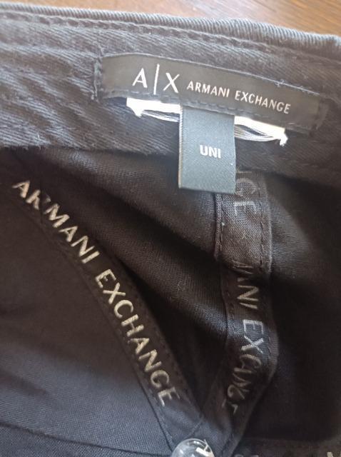 ARMANIEXCHANGE★AX白刺繍デカロゴキャップ帽子★男女OK★カッコイイ★黒白★アルマーニエクスチェンジ★ < 男性ファッション  ARMANIEXCHANGE★AX白刺繍デカロゴキャップ帽子★男女OK★カッコイイ★黒白★アルマーニエクスチェンジ★ < 男性ファッションの