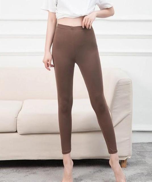 送料無料 レディース 無地 カラーレギンス ストレッチ レギンスパンツ  ブラウン < 女性ファッション  送料無料 レディース 無地 カラーレギンス ストレッチ レギンスパンツ  ブラウン  < 女性ファッションの