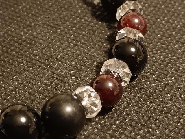 「最強の魔除けブレス」モリオンとガーネット一点限り。 < 女性アクセサリー/時計 「最強の魔除けブレス」モリオンとガーネット一点限り。 < 女性アクセサリー/時計の