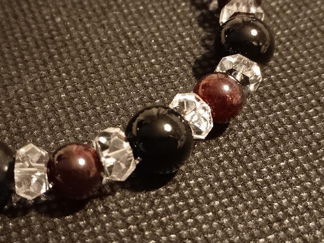 「最強の魔除けブレス」モリオンとガーネット一点限り。 < 女性アクセサリー/時計 「最強の魔除けブレス」モリオンとガーネット一点限り。 < 女性アクセサリー/時計の