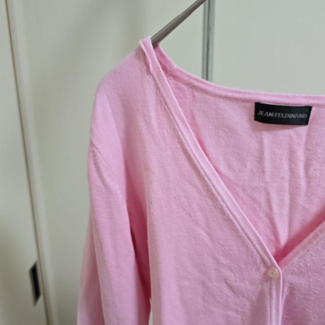 JEAN FELDINAND ニット ピンク Vネック カーディガン 長袖 < 女性ファッション JEAN FELDINAND ニット ピンク Vネック カーディガン 長袖 < 女性ファッションの