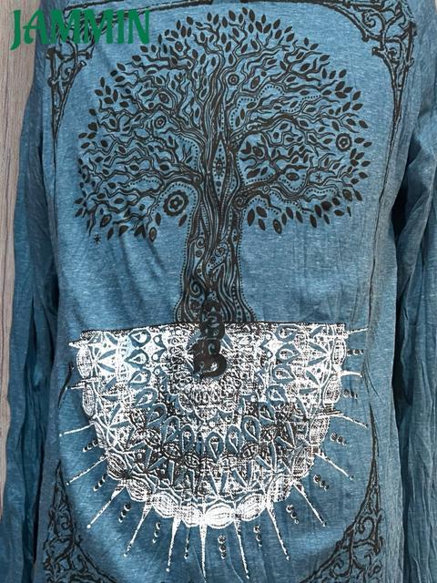 ツリーオブライフロンT アジアン ヒッピー エスニック ツリーオブライフ < 男性ファッション ツリーオブライフロンT アジアン ヒッピー エスニック ツリーオブライフ < 男性ファッションの