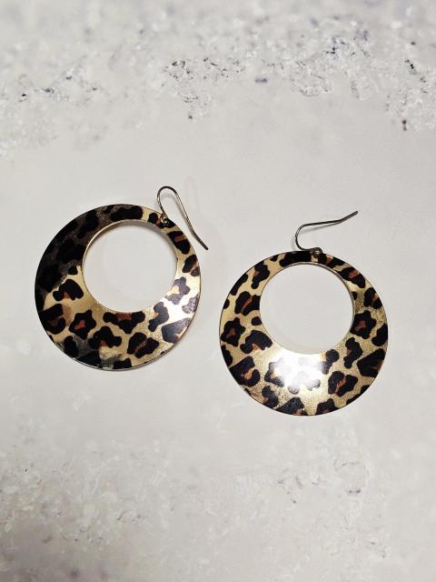 (250) レオパード フラットフープ GOLD ピアス < 女性アクセサリー/時計 (250) レオパード フラットフープ GOLD ピアス < 女性アクセサリー/時計の