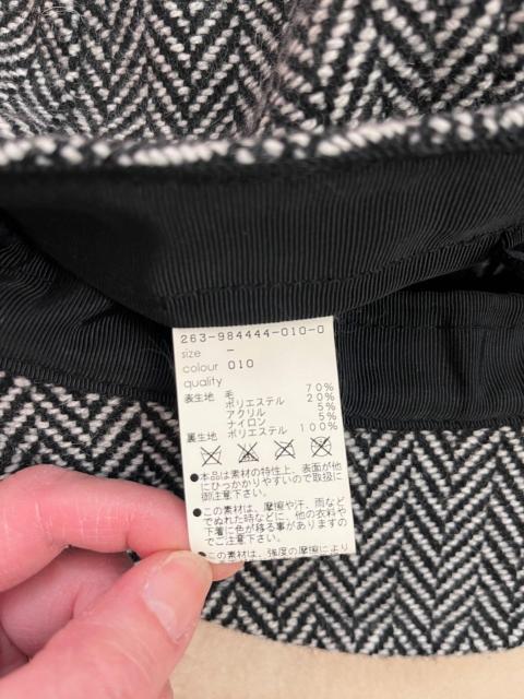 MARY QUANT マリークヮント ヘリンボーン柄 キャスケット ウール混 帽子 < ブランド MARY QUANT マリークヮント ヘリンボーン柄 キャスケット ウール混 帽子 < ブランドの