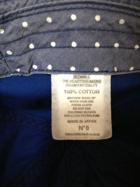 BEDWIN ベドウィン ミリタリー クルーハット 0 S ドット ネイビー青 コットン帽子 日本製 < ブランド  BEDWIN ベドウィン ミリタリー クルーハット 0 S ドット ネイビー青 コットン帽子 日本製 < ブランドの