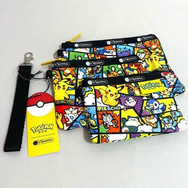 ★新品★LeSportsac レスポートサック ポケモン ピカチュウ ポーチ コスメポーチ 3455 セット 送料無料 < 女性ファッション  ★新品★LeSportsac レスポートサック ポケモン ピカチュウ ポーチ コスメポーチ 3455 セット 送料無料 < 女性ファッションの
