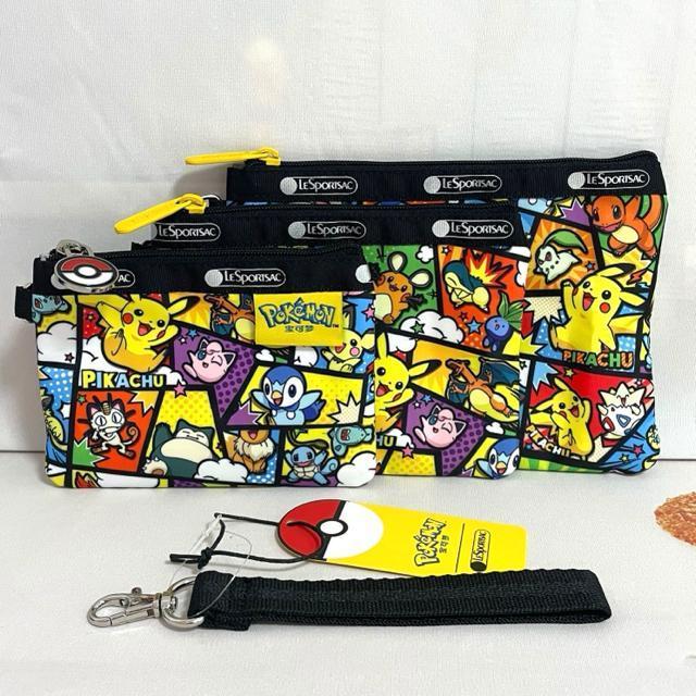 ★新品★LeSportsac レスポートサック ポケモン ピカチュウ ポーチ コスメポーチ 3455 セット 送料無料 < 女性ファッション  ★新品★LeSportsac レスポートサック ポケモン ピカチュウ ポーチ コスメポーチ 3455 セット 送料無料 < 女性ファッションの