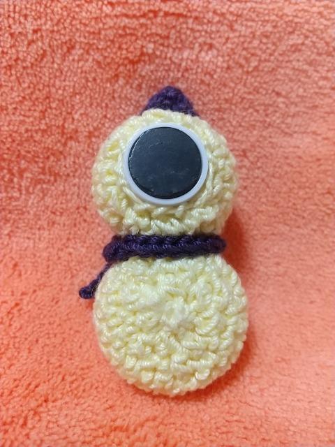 ひよちゃん編みぐるみマグネット(マフラー紫) < ペット/手芸/園芸  ひよちゃん編みぐるみマグネット(マフラー紫) < ペット/手芸/園芸の