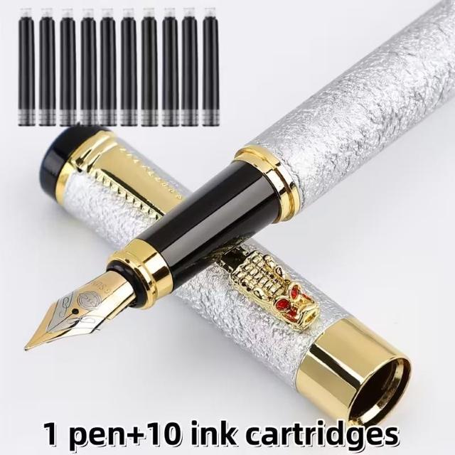 爆ヤス価格890円★1本の万年筆と10個のインク袋付き、フロストメタル-0.5mmニブ、2.6mmインカートリッジ対応 ゴールド < インテリア/ライフ 爆ヤス価格890円★1本の万年筆と10個のインク袋付き、フロストメタル-0.5mmニブ、2.6mmインカートリッジ対応 ゴールド < インテリア/ライフの