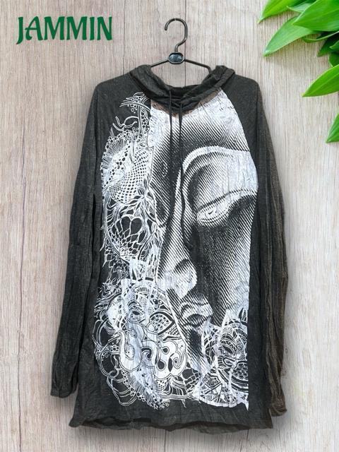 ビッグ仏陀ロンT アジアン エスニック ヒッピー サイケ 仏陀 ブッダ < 男性ファッション ビッグ仏陀ロンT アジアン エスニック ヒッピー サイケ 仏陀 ブッダ < 男性ファッションの