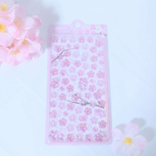 3D立体シール 桜 さくら フラワー デコレーション ステッカー 4枚セット 文具 雑貨 < インテリア/ライフ 3D立体シール 桜 さくら フラワー デコレーション ステッカー 4枚セット 文具 雑貨 < インテリア/ライフの