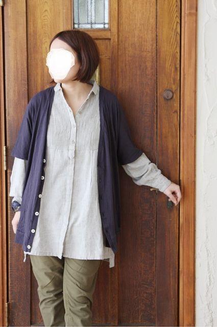 Cueキューやわらか天竺素材ゆったりBIGシルエットドルマン5分袖カーディガン < 女性ファッション  Cueキューやわらか天竺素材ゆったりBIGシルエットドルマン5分袖カーディガン < 女性ファッションの