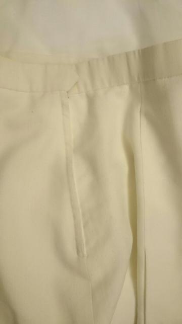 昭和 ビンテージ 白 麻 レーヨン 裏付き プリーツスカート 11号 < 女性ファッション  昭和 ビンテージ 白 麻 レーヨン 裏付き プリーツスカート 11号 < 女性ファッションの