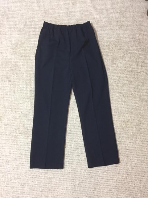 481.新品☆ウエストゴムスラックスパンツ☆紺/ネイビー☆L < 女性ファッション  481.新品☆ウエストゴムスラックスパンツ☆紺/ネイビー☆L  < 女性ファッションの