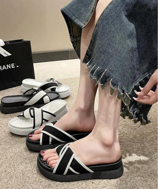 送料無料 新品 厚底サンダル ねじり配色クロスサンダル夏 < 女性ファッション  送料無料 新品 厚底サンダル ねじり配色クロスサンダル夏 < 女性ファッションの
