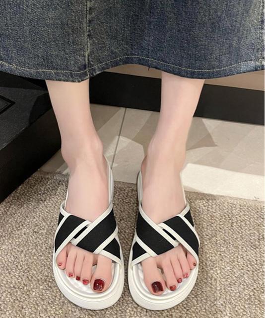 送料無料 新品 厚底サンダル ねじり配色クロスサンダル夏 < 女性ファッション  送料無料 新品 厚底サンダル ねじり配色クロスサンダル夏 < 女性ファッションの
