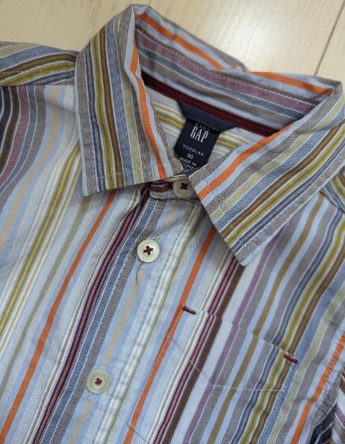 80★GAP★ストライプブラウス★シャツ★美品★送料無料 < ブランド  80★GAP★ストライプブラウス★シャツ★美品★送料無料 < ブランドの