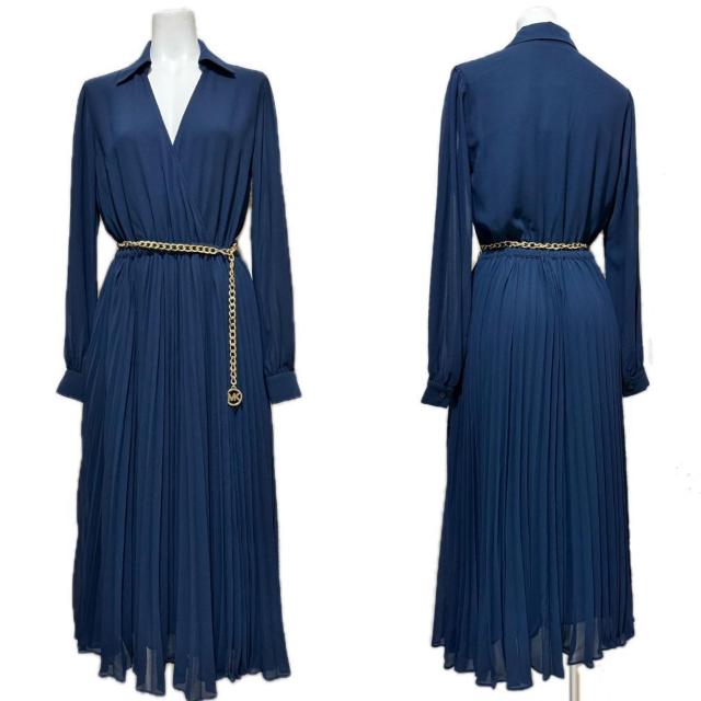 新品マイケルコースMICHAEL KORS長袖ロングワンピース ネイ < ブランド 新品マイケルコースMICHAEL KORS長袖ロングワンピース ネイ < ブランドの