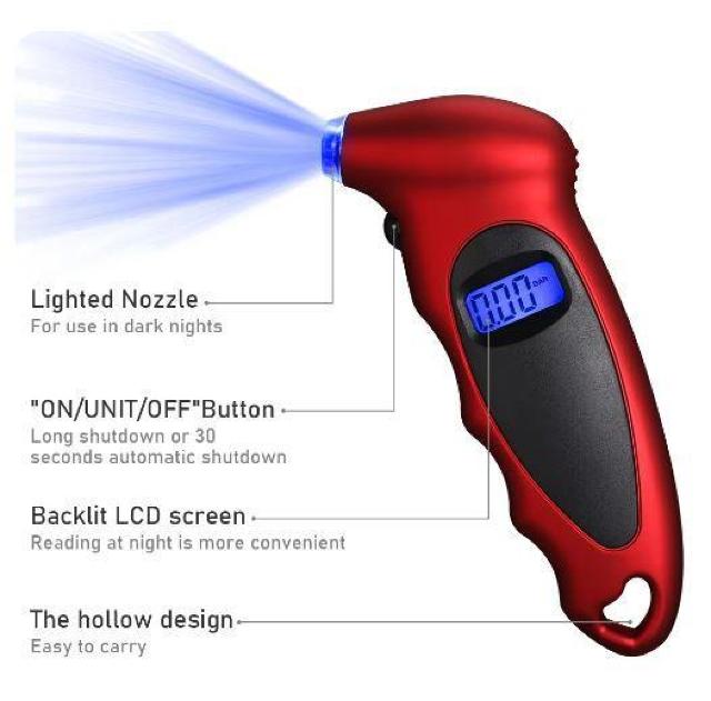 送料無料 LCD デジタル 空気圧計 タイヤゲージ 圧力計 測定 車 バイク スクーター トラック テスター レッド 100 < 自動車/バイク 送料無料 LCD デジタル 空気圧計 タイヤゲージ 圧力計 測定 車 バイク スクーター トラック テスター レッド 100 < 自動車/バイク