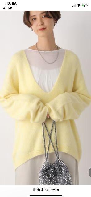 LEPSIM 7ゲージ深Vアルパカプルオーバー 美品 < ブランド LEPSIM 7ゲージ深Vアルパカプルオーバー 美品 < ブランドの