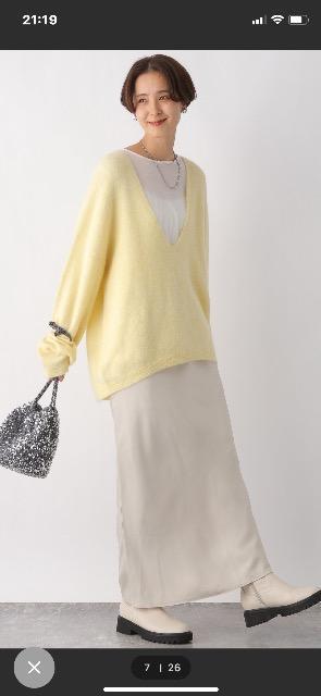 LEPSIM 7ゲージ深Vアルパカプルオーバー 美品 < ブランド LEPSIM 7ゲージ深Vアルパカプルオーバー 美品 < ブランドの