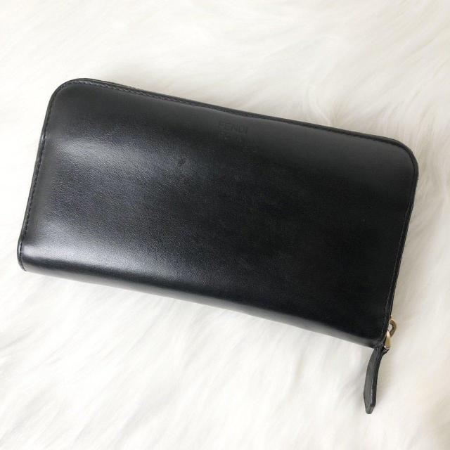 FENDI フェンディ 長財布 モンスター バグズアイ ラウンドファスナー ラウンドジップ ブラック レザー < ブランド FENDI フェンディ 長財布 モンスター バグズアイ ラウンドファスナー ラウンドジップ ブラック レザー < ブランドの