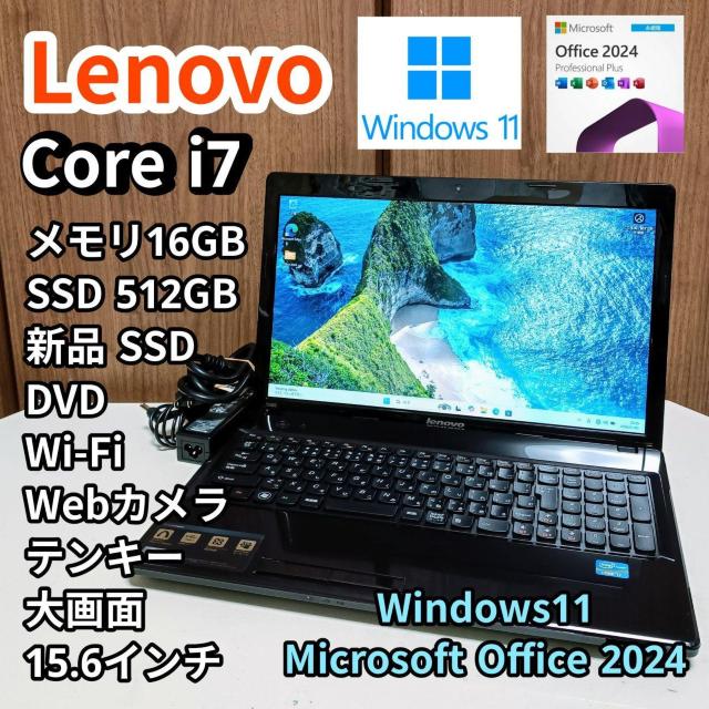 Lenovo Corei7 ������16GB SSD512GB DVD Web�J���� Windows11 Office2024  �� PC�{��/���Ӌ@��� 