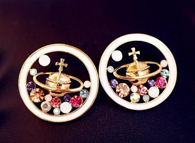 新品 ゴスロリ姫系ストーンオーブピアス < 女性アクセサリー/時計 新品 ゴスロリ姫系ストーンオーブピアス < 女性アクセサリー/時計の