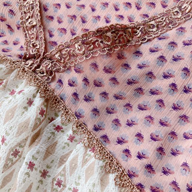 DRESKIP クラシカル 総柄 切替 半袖 チュニック ワンピース レース L N2m < ブランド  DRESKIP クラシカル 総柄 切替 半袖 チュニック ワンピース レース L N2m < ブランドの