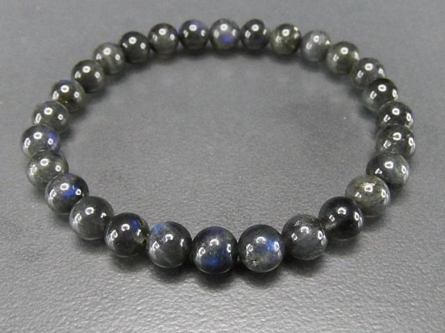 訳有天然石ディープブルーラブラドライト6.5mmブレスレット902-023a < 女性アクセサリー/時計  訳有天然石ディープブルーラブラドライト6.5mmブレスレット902-023a < 女性アクセサリー/時計の