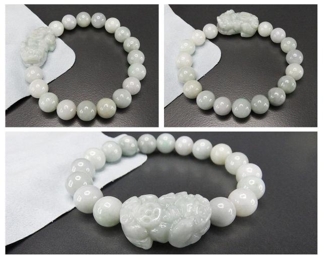 天然石ひすい本翡翠ヒキュウ彫り約10mmブレスレット貔貅金運蓄財運 < 女性アクセサリー/時計 天然石ひすい本翡翠ヒキュウ彫り約10mmブレスレット貔貅金運蓄財運 < 女性アクセサリー/時計の