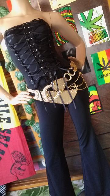 激カワ(´艸`)編み上げビスチェ調オールインワン*ジャンプスーツ < 女性ファッション  激カワ(´艸`)編み上げビスチェ調オールインワン*ジャンプスーツ  < 女性ファッションの