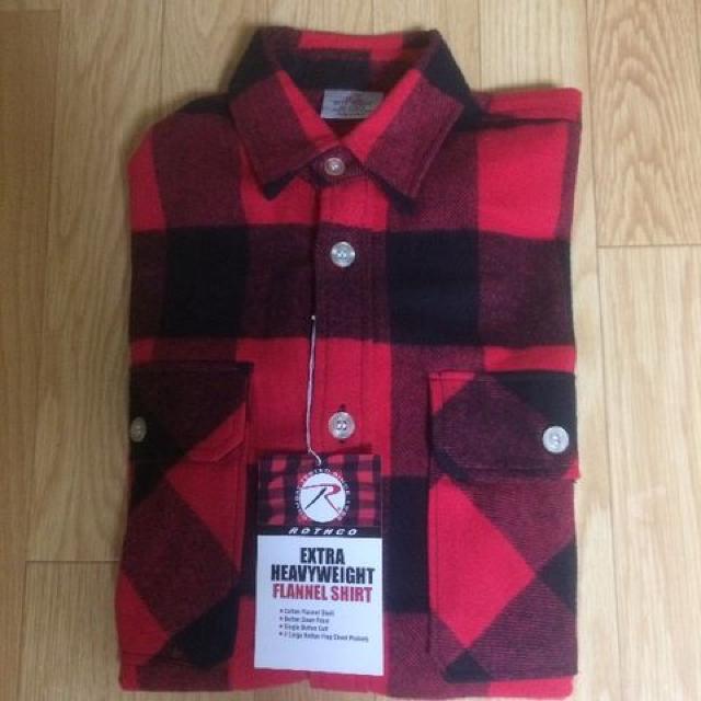 Rothco ロスコ ネルシャツ チェック 定番 フランネルシャツ レッド 大人気 美品 ストリート系 < 男性ファッション  Rothco ロスコ ネルシャツ チェック 定番 フランネルシャツ レッド 大人気 美品 ストリート系  < 男性ファッションの