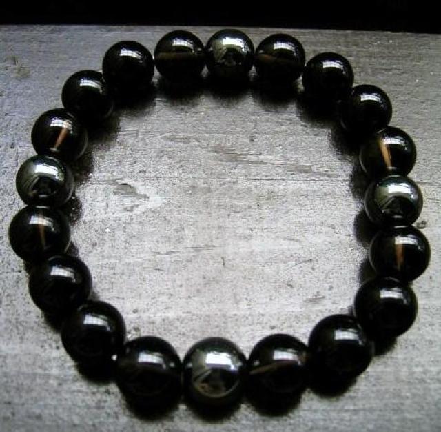 オニキスx煙水晶xへマタイトブレスレット < 男性アクセサリー/時計 オニキスx煙水晶xへマタイトブレスレット < 男性アクセサリー/時計の