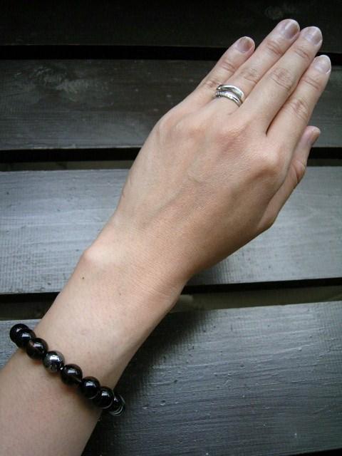 オニキスx煙水晶xへマタイトブレスレット < 男性アクセサリー/時計 オニキスx煙水晶xへマタイトブレスレット < 男性アクセサリー/時計の