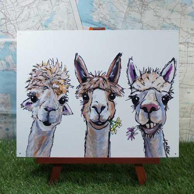 新品【ブリキ看板】Alpaca/アルパカ Trio -Lee Keller- < ホビー  新品【ブリキ看板】Alpaca/アルパカ Trio -Lee Keller-  < ホビーの