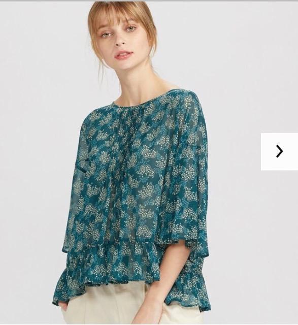 【ANNA SUI × ユニクロ】シフォンブラウス(7分袖) L (新品タグ付) < ブランド  【ANNA SUI × ユニクロ】シフォンブラウス(7分袖) L (新品タグ付) < ブランドの