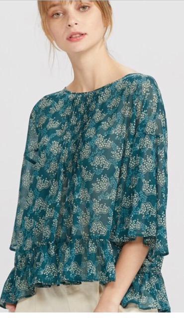 【ANNA SUI × ユニクロ】シフォンブラウス(7分袖) L (新品タグ付) < ブランド  【ANNA SUI × ユニクロ】シフォンブラウス(7分袖) L (新品タグ付) < ブランドの