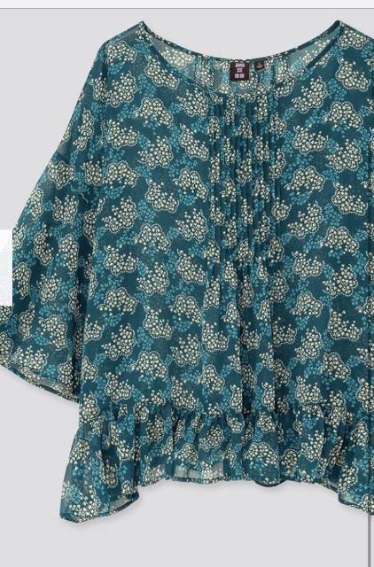 【ANNA SUI × ユニクロ】シフォンブラウス(7分袖) L (新品タグ付) < ブランド  【ANNA SUI × ユニクロ】シフォンブラウス(7分袖) L (新品タグ付) < ブランドの