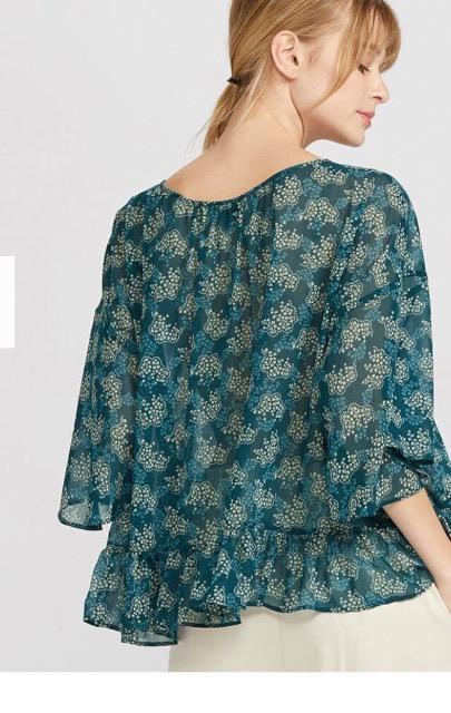 【ANNA SUI × ユニクロ】シフォンブラウス(7分袖) L (新品タグ付) < ブランド  【ANNA SUI × ユニクロ】シフォンブラウス(7分袖) L (新品タグ付) < ブランドの