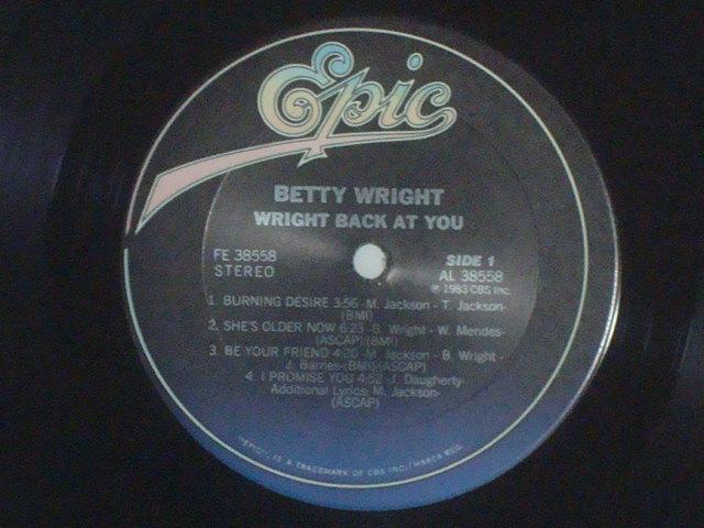 BACK AT YOU / BETTY WRIGHT US.orgLP  CD/DVD/rfI 