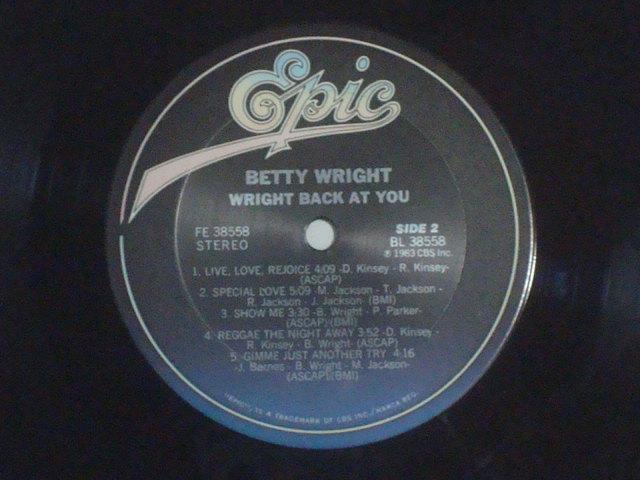 BACK AT YOU / BETTY WRIGHT US.orgLP  CD/DVD/rfI 