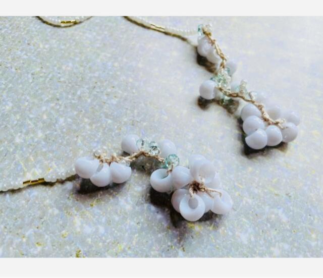 a188 ガラスビーズオシャレネックレス < 女性アクセサリー/時計  a188 ガラスビーズオシャレネックレス < 女性アクセサリー/時計の