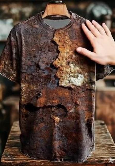 爆ヤス価格990円★レトロ メンズTシャツ アート 抽象幾何学プリント 半袖 USAサイズM(日本サイズXL相当)アースイエロー < 男性ファッション 爆ヤス価格990円★レトロ メンズTシャツ アート 抽象幾何学プリント 半袖 USAサイズM(日本サイズXL相当)アースイエロー < 男性ファッションの