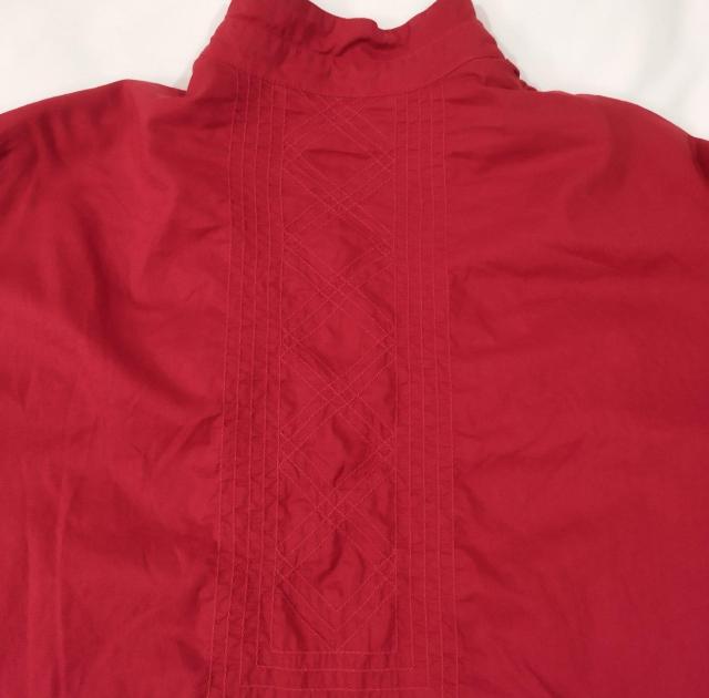 赤いバルーンスリーブ長袖シャツ < 女性ファッション 赤いバルーンスリーブ長袖シャツ < 女性ファッションの