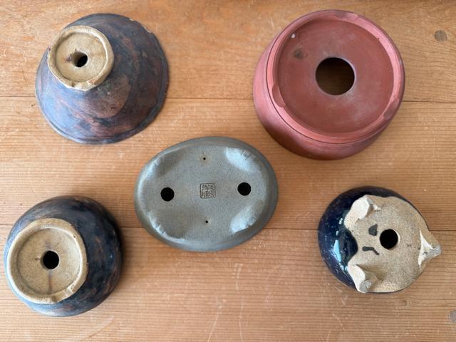 J 盆栽鉢 豆盆栽鉢 山野草鉢 多肉植物鉢 植木鉢 5鉢セット陶器製 落款印あり < ペット/手芸/園芸 J 盆栽鉢 豆盆栽鉢 山野草鉢 多肉植物鉢 植木鉢 5鉢セット陶器製 落款印あり < ペット/手芸/園芸の