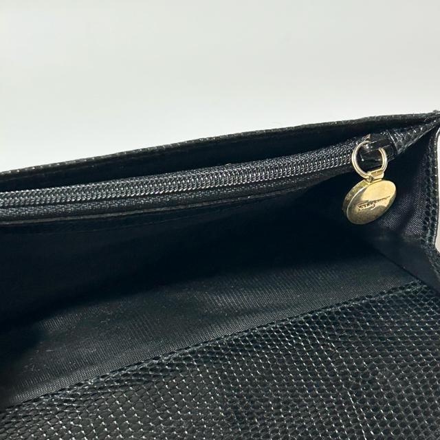 Salvatore Ferragamo �t�F���K�� ���@�� ���U�[�h�^�������U�[ ��܂� �����z �E�H���b�g �u���b�N �S�[���h �� �u�����h�� 